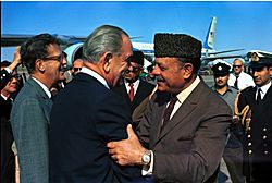 President Lyndon B. Johnson meets with President Ayub Khan