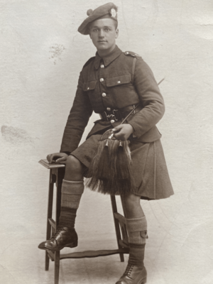 Private Ernest Lockwood, Gordon Highlanders, 1917