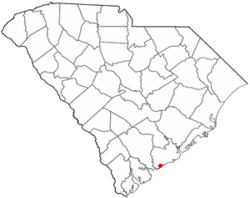 Location of Kiawah Island in South Carolina