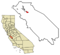 San Benito County California Incorporated and Unincorporated areas Tres Pinos Highlighted 0680364