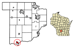 Location of Spring Green in Sauk County, Wisconsin.