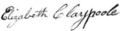 Signature of Elizabeth Claypoole
