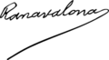 Signature of Ranavalona III