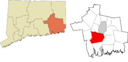 Montville's location within the Southeastern Connecticut Planning Region and the state of Connecticut