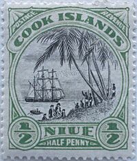 Stamp niue 0,5 d