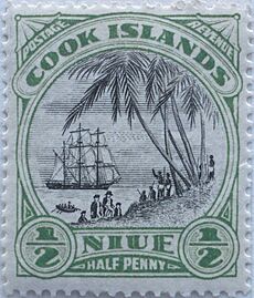 Stamp niue 0,5 d