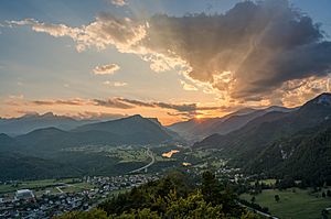 Sunset over my home town Jesenice