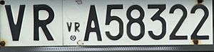 Targa automobilistica Italia 1985 VR•A58322 Verona