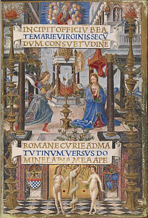 The Mirandola Hours - The Annunciation (f. 13)