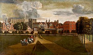 The Old Palace of Whitehall by Hendrik Danckerts