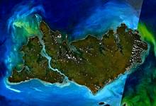 Satellite image of the Tiwi Islands