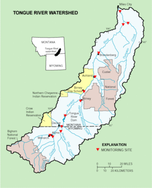 Tongueriverwatershed map 2005