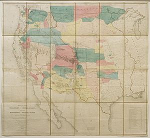 Warren Map of the Territory of the United States from the Mississippi to the Pacific Ocean 1857 UTA