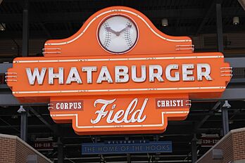 Whataburger Field Sign Corpus Christi Texas