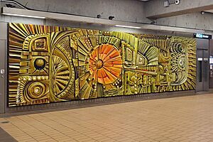 William Mitchell artwork at Richmond station, March 2021