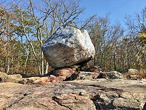 Wolf Rock (looking in towards trail), Mansfield, CT - October 2020