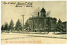 Postcard featuring the Walla Walla Court House in 1906