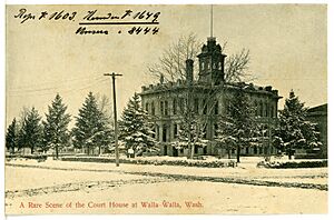 08444-Walla Walla-1906-A Rare Scene of the Court House-Brück & Sohn Kunstverlag