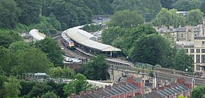 2008 at Bath Spa station - view from Widecombe