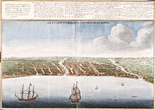 AMH-6161-NA Bird's eye view of the city of Samboppe, Macassar