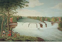 A View of the Casconchiagon or Great Seneca Falls - Thomas Davies