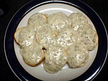 American biscuits and gravy