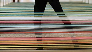 Anne Wilson Walking the Warp Houston 2010 performance and sculpture