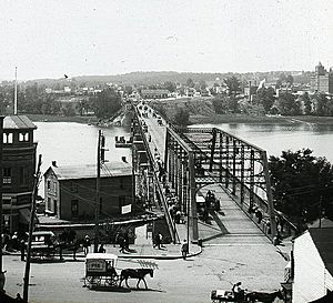 Aqueduct Bridge - c 1900 from Georgetown - Washington DC