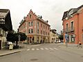 Bad Aibling, straatzicht2 Bahnhofstrasse-Sedanstrasse 2012-08-06 14.51