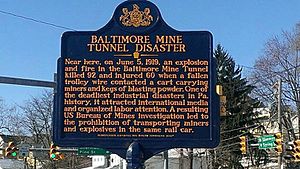Baltimore Mine Tunnel Disaster marker