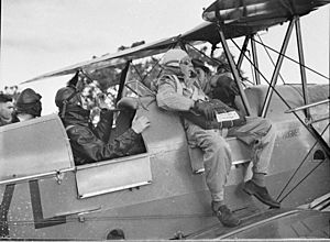 Ben Turner making a parachute jump 1938