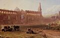 Bishops Palace St Davids - unsigned watercolour - late 18th C.