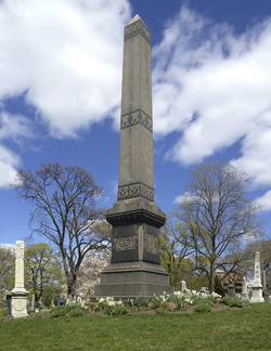 Brooklyn Theater Fire obelisk Green-Wood Cemetery