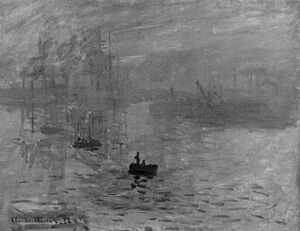 Claude Monet, Impression, soleil levant, 1872 BW