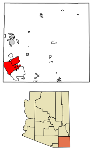 Cochise County Arizona Incorporated and Unincorporated areas Sierra Vista Highlighted 0466820