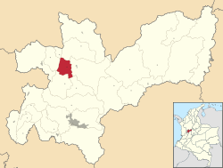 Location of the municipality and town of La Merced, Caldas in the Caldas Department of Colombia.