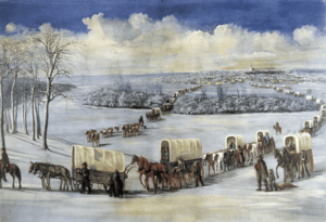 Crossing the Mississippi on the Ice by C.C.A. Christensen
