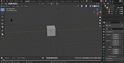 Cube in Blender Editor