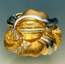 Cynnabar ring for Hillary Clinton 1992 inaugural ball