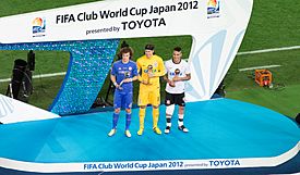 David Luiz, Cassio, Paolo Guerrero, FIFA Club World Cup 2012