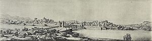Debuxo de Pontevedra por Pier Maria Baldi (1669)
