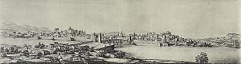 Debuxo de Pontevedra por Pier Maria Baldi (1669)