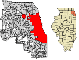 Location within Cook and DuPage Counties