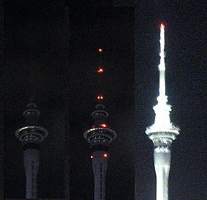 Earth Hour Sky Tower Auckland