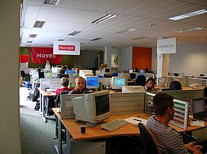 East Point Business Park interior - Novell and Salesforce.com teams - Bye Bye Stream 08