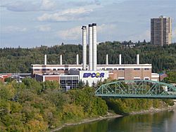 EPCOR's Rossdale Power Plant viewed from the High Level Bridge
