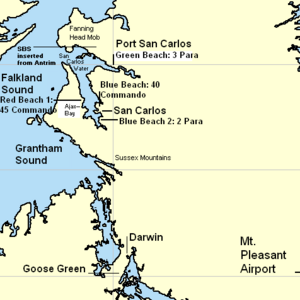 Falkland island san carlos landing