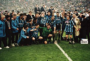 Festeggiamenti Coppa UEFA Inter-Salisburgo 1993-1994