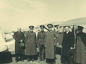 Fevzi Cakmak with aircraft