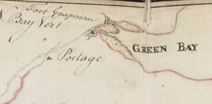 Fort Gaspereau by John Brewse 2 (inset of A map of the surveyed parts of Nova Scotia, 1756)